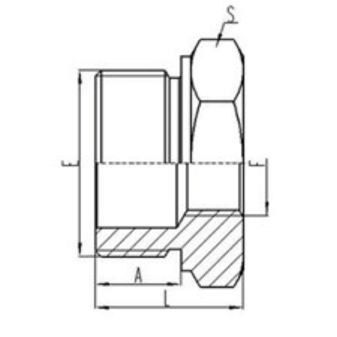 英製外螺紋六角（jiǎo）端麵O形圈密封|英製固定內螺紋鋼（gāng）墊密封