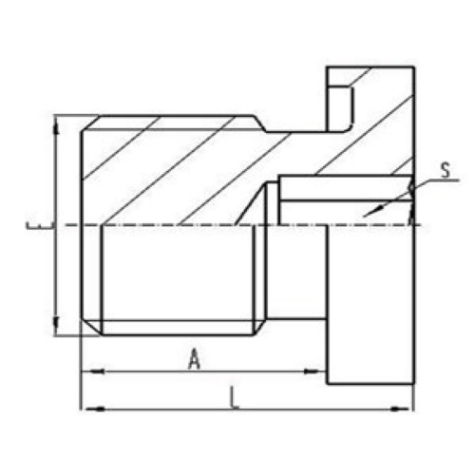 英製外螺紋ED膠墊密封內六角堵頭