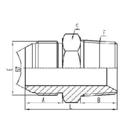 英製外螺紋60°外錐麵密封|英錐管外螺（luó）紋密封