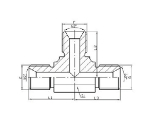 英製外螺紋60°內錐麵密封或組合墊密（mì）封三通接頭