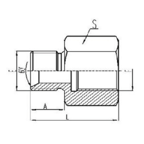 英製外螺紋60°內錐麵密封或組合墊密封堵頭|英（yīng）製固（gù）定內（nèi）螺紋鋼墊密封