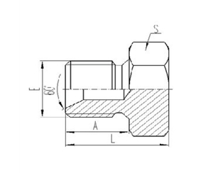 英製外螺紋60°內錐麵（miàn）密封或組合墊密封堵頭