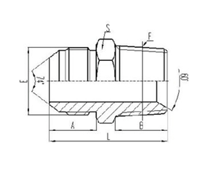 美製JIC螺紋74°錐麵密封（fēng）過渡接頭