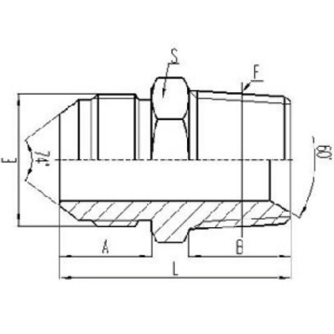 美製JIC螺紋（wén）74°錐麵密封過渡（dù）接頭（tóu）