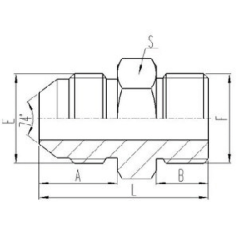 美製JIC螺紋74°錐麵密封過渡（dù）接頭