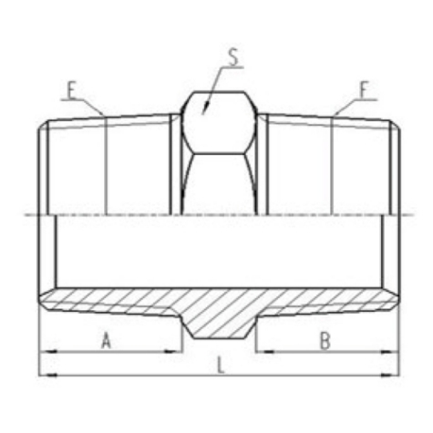美製布錐管螺紋密封過渡接頭