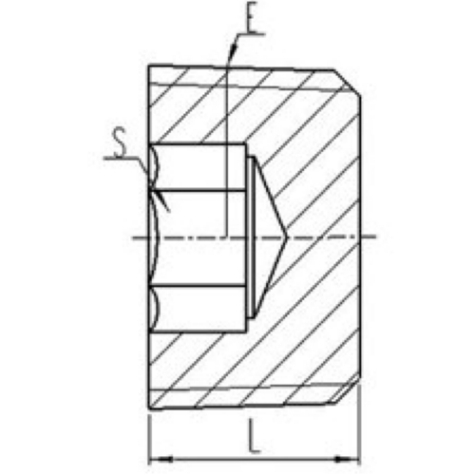 英錐管外螺紋內六角堵頭