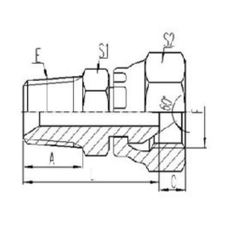 英錐（zhuī）管（guǎn）外螺紋密封|英製（zhì）活動內螺紋60°外錐麵密封