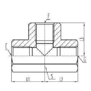 英錐管固（gù）定內螺紋三通接頭