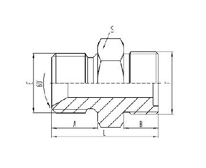 英製外螺紋60°內錐麵密封或（huò）組合墊密封（fēng）|公製外螺紋平麵O形圈密封