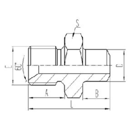 英製外螺紋60°內錐麵密封（fēng）或組合墊密封|承接式焊接管