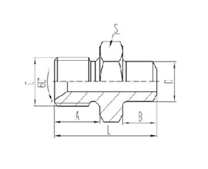 英製外螺紋60°內錐麵密封或組合墊密封|承接式焊接管