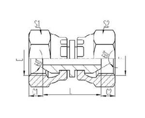 兩端英製活動內螺紋60°外錐麵密封