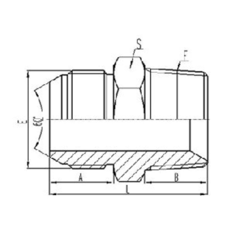 日式公製外螺紋60°外(wài)錐麵密封|英錐管外螺紋密封