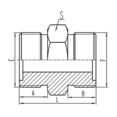 兩端公製外螺紋平(píng)麵O形圈密封