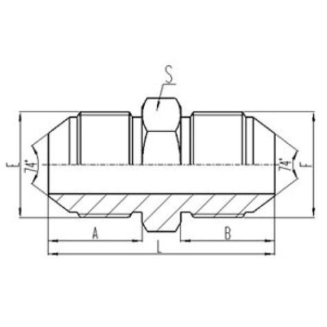 兩端公製外螺紋(wén)74°外錐麵密封