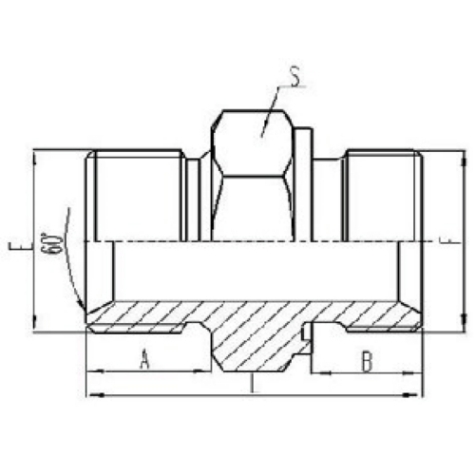 英製外螺紋60°內錐麵密封(fēng)或(huò)組合墊密封|英製(zhì)外螺紋ED膠墊密封