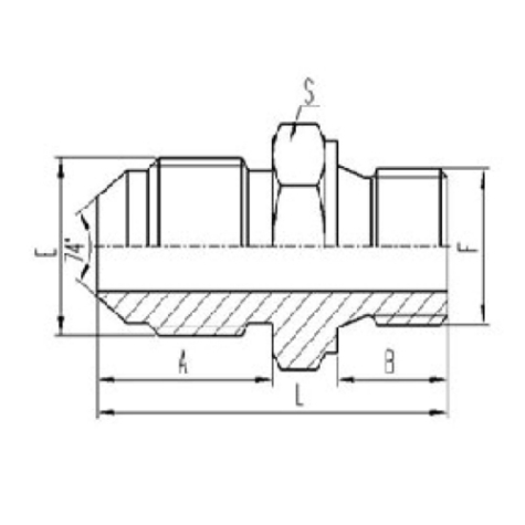 公製外螺（luó）紋74°外錐（zhuī）麵（miàn）密封|公製外（wài）螺紋組合墊密（mì）封
