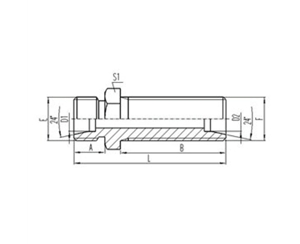 公製外螺（luó）紋24°內錐麵密封過板接頭