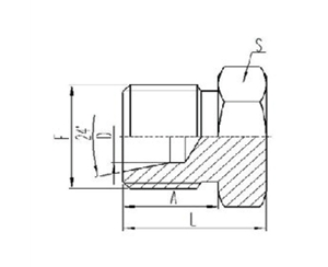 公製外螺紋24°內錐麵密封堵頭