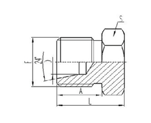公製外螺紋24°內錐麵密封（fēng）堵頭