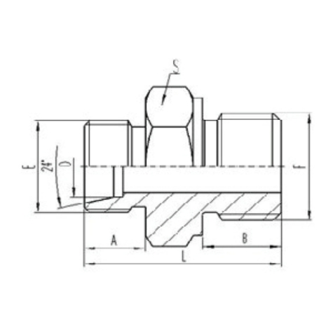 公製外螺紋24°內錐麵（miàn）密封|英製（zhì）外螺紋（wén）六（liù）角端（duān）麵O形圈密封