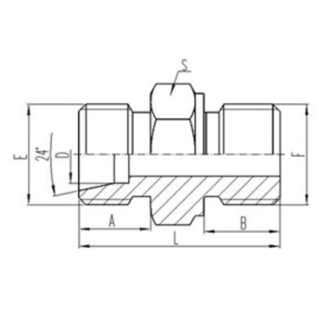 公製外(wài)螺紋24°內(nèi)錐麵密封|公製外(wài)螺紋六角端麵O形圈密(mì)封