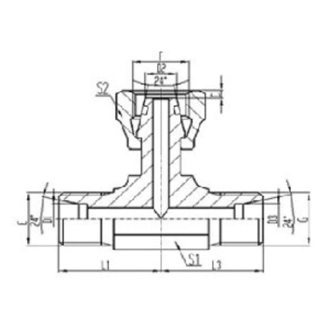 公製外(wài)螺紋(wén)24°內錐麵密封|公製(zhì)活動內(nèi)螺紋(wén)24°外錐麵O形圈密封|公製外螺紋24°內錐麵密(mì)封