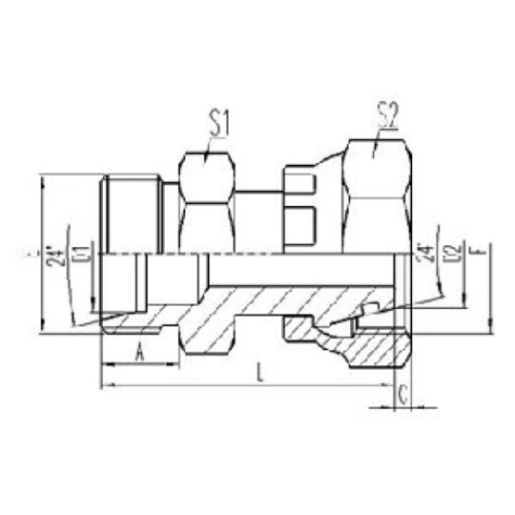 公製外（wài）螺紋24°內錐麵密封|公製活動內螺（luó）紋24°外錐麵O形圈密封