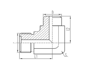 90°彎（wān）公製外螺紋平麵O形圈密封|承接式焊接管
