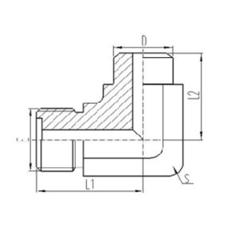 90°彎公製外螺紋平麵O形圈密封|承接式焊接管(guǎn)
