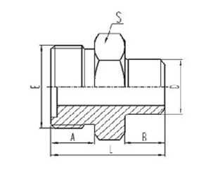 90°彎（wān）公製外螺紋平麵O形圈密封