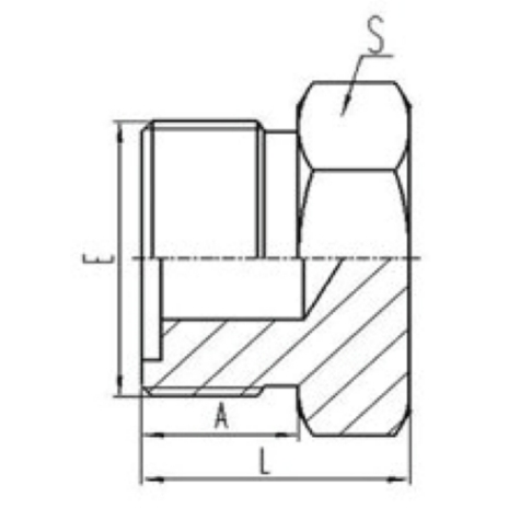 公（gōng）製外螺紋平麵O形圈密封堵頭