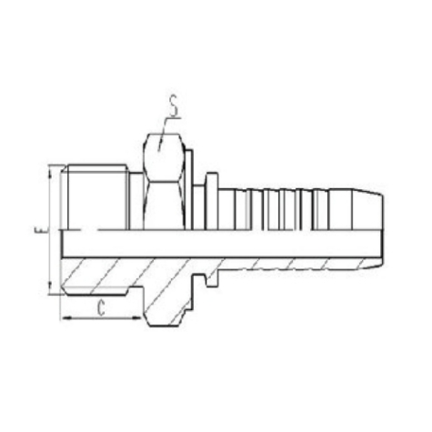 美製外螺紋六角（jiǎo）端麵O形圈密封