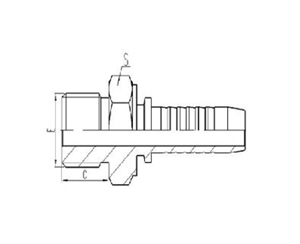 美製外螺紋六角端麵O形圈密封