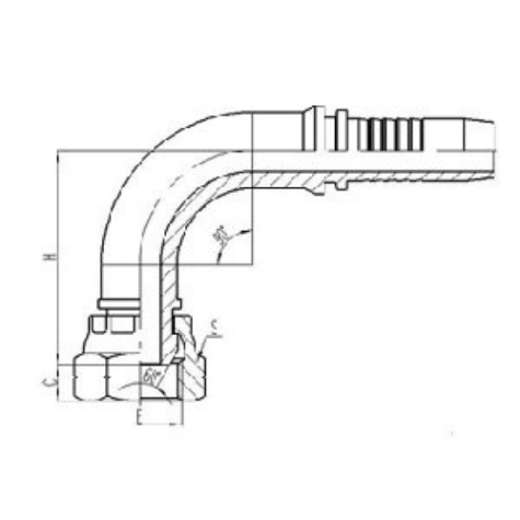 90°美製NPSM內螺紋60°外錐麵密封
