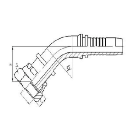 45°美製內螺紋平麵密封