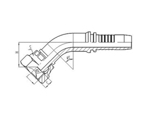 45°美製NPSM內螺（luó）紋60°外錐麵密封