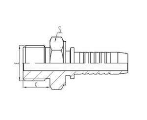 英製外螺紋六角端麵O形圈密封