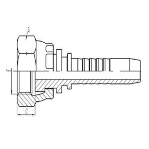 英製內螺(luó)紋平麵(miàn)密(mì)封(fēng)