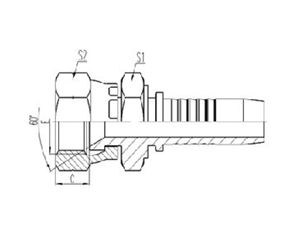 日式英製內螺紋60°內錐麵密封