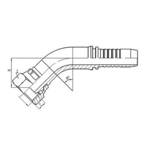 45°英製內螺紋球麵密封