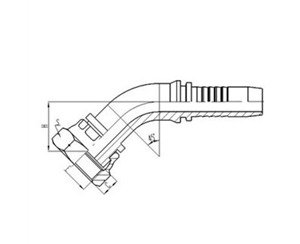 45°英製內螺紋平麵密封