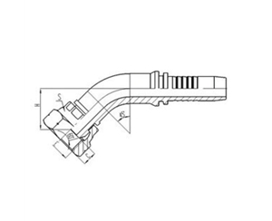 45°英製內螺紋60°外錐麵密封