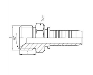 公製外螺（luó）紋60°內錐麵密封