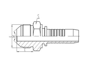 公製外螺紋74°外錐麵密封（fēng）