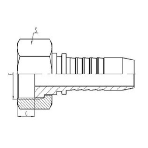 公製內螺紋（wén）平（píng）麵密封