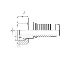 公製內（nèi）螺紋24°外錐麵帶O形圈密封重係列