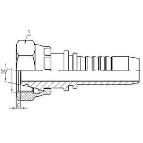 公製內螺紋24°外錐麵帶O形圈密封輕係(xì)列