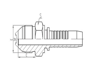 美製外螺紋74°外錐麵密封